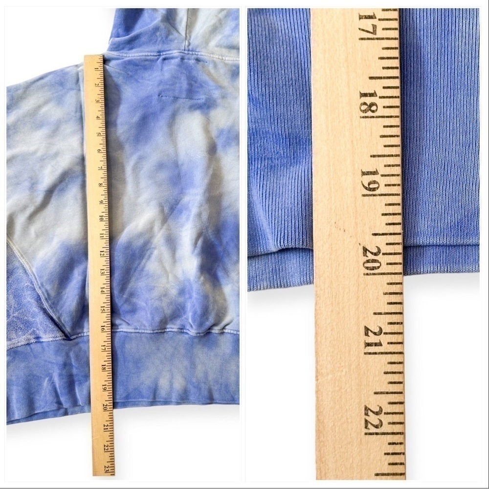 New with tag, DANNIJO Tie Dye Hoodie, Blue & White, Size M - Picture 13 of 14